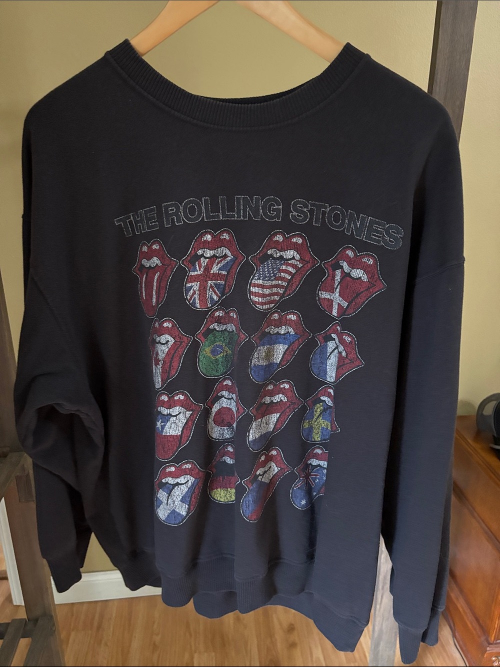 Hollister Black The Rolling Stones Graphic Sweatshirt